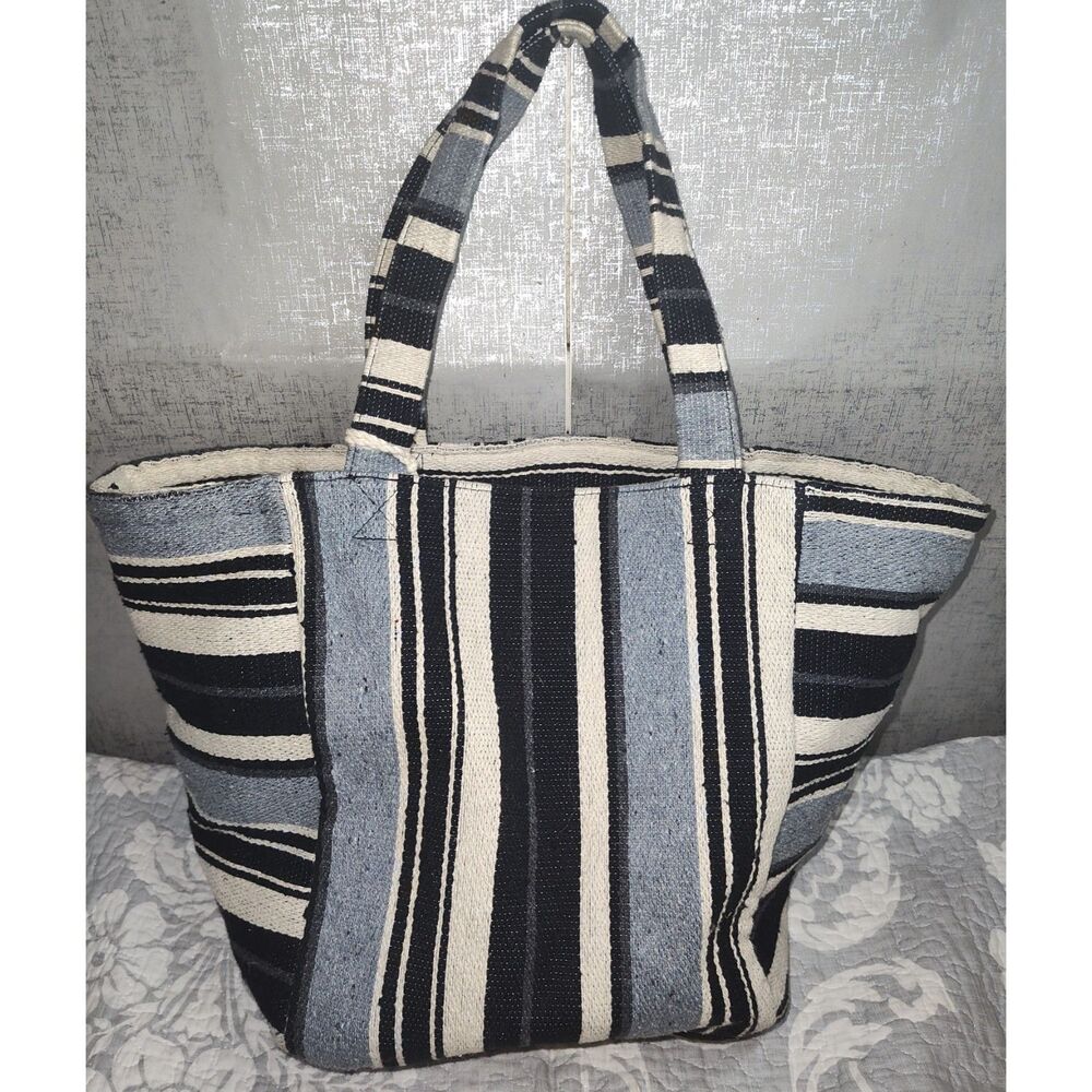 Lucky Brand Striped Canvas Tote Bag